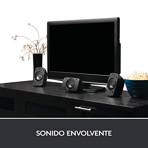 Logitech Z906 5.1 Sistema de Audio con Sonido Envolvente THX, Certificado Dolby&DTS, 500 W RMS, Multi-Dispositivos, Entradas Audio Múltiples, PC/PS4/Xbox/TV/Móvil/Tablet - Negra